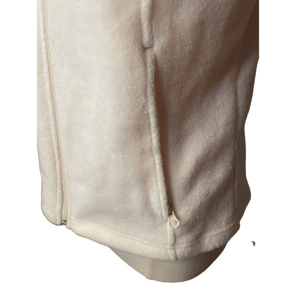 Columbia NEW Benton Springs Fleece Vest Cream Full Zip Zipper Pockets Size Large - Picture 3 of 9